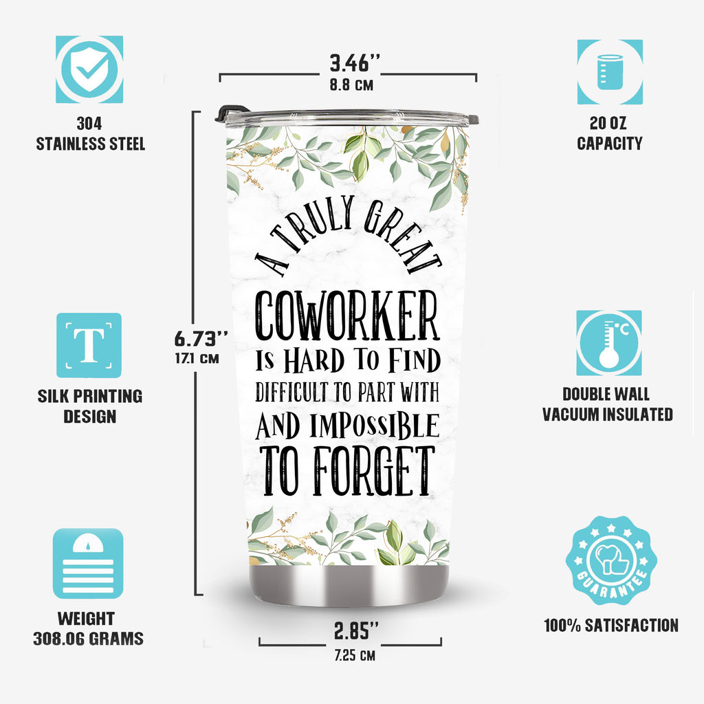A truly great coworker is hard to find difficult to part with and impossible to forget