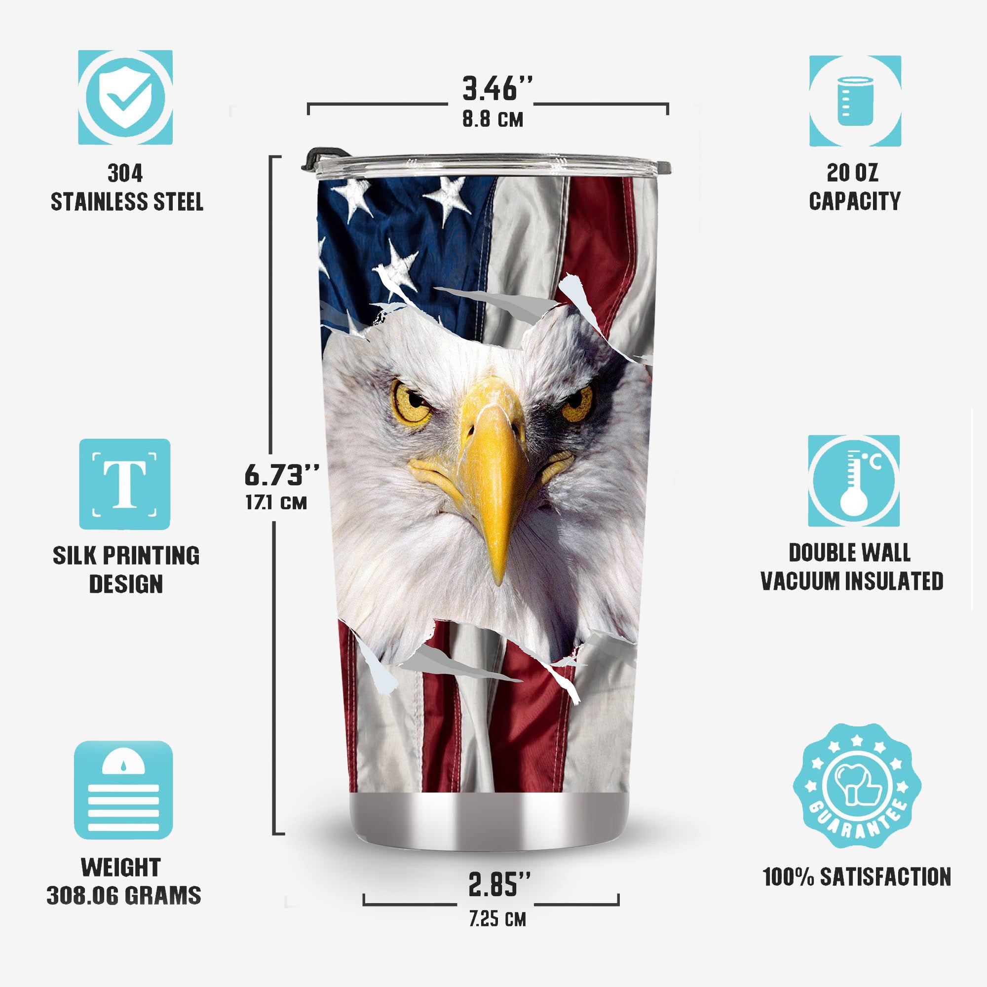 American flag tumbler, cheetah American flag6
