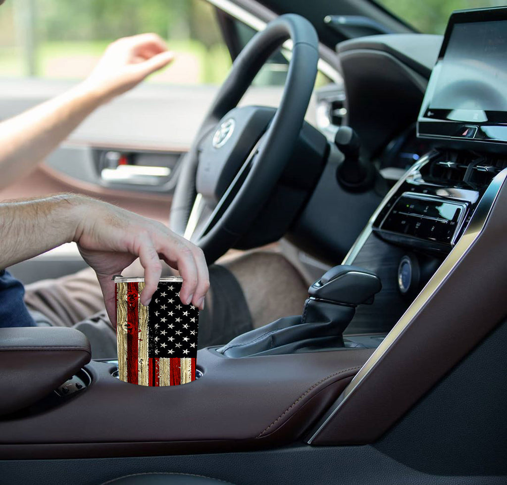 American flag tumbler, grunge flag