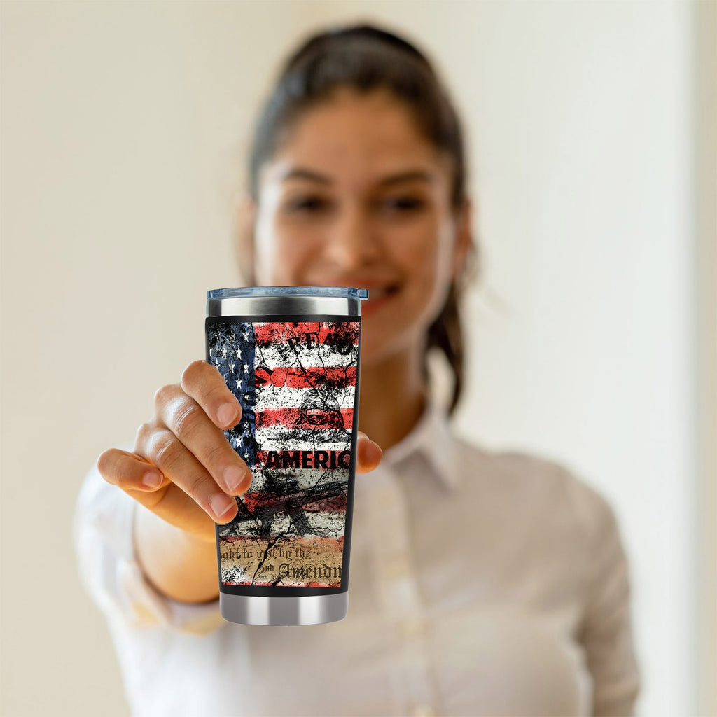 American flag tumbler, patriotic flag