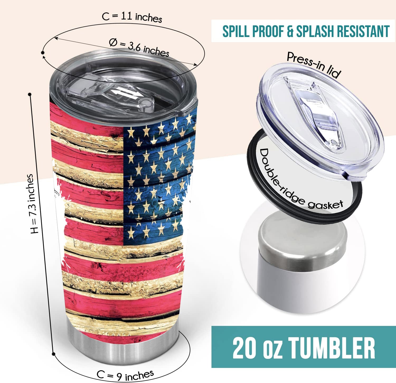 American flag tumbler, patriotic flag6