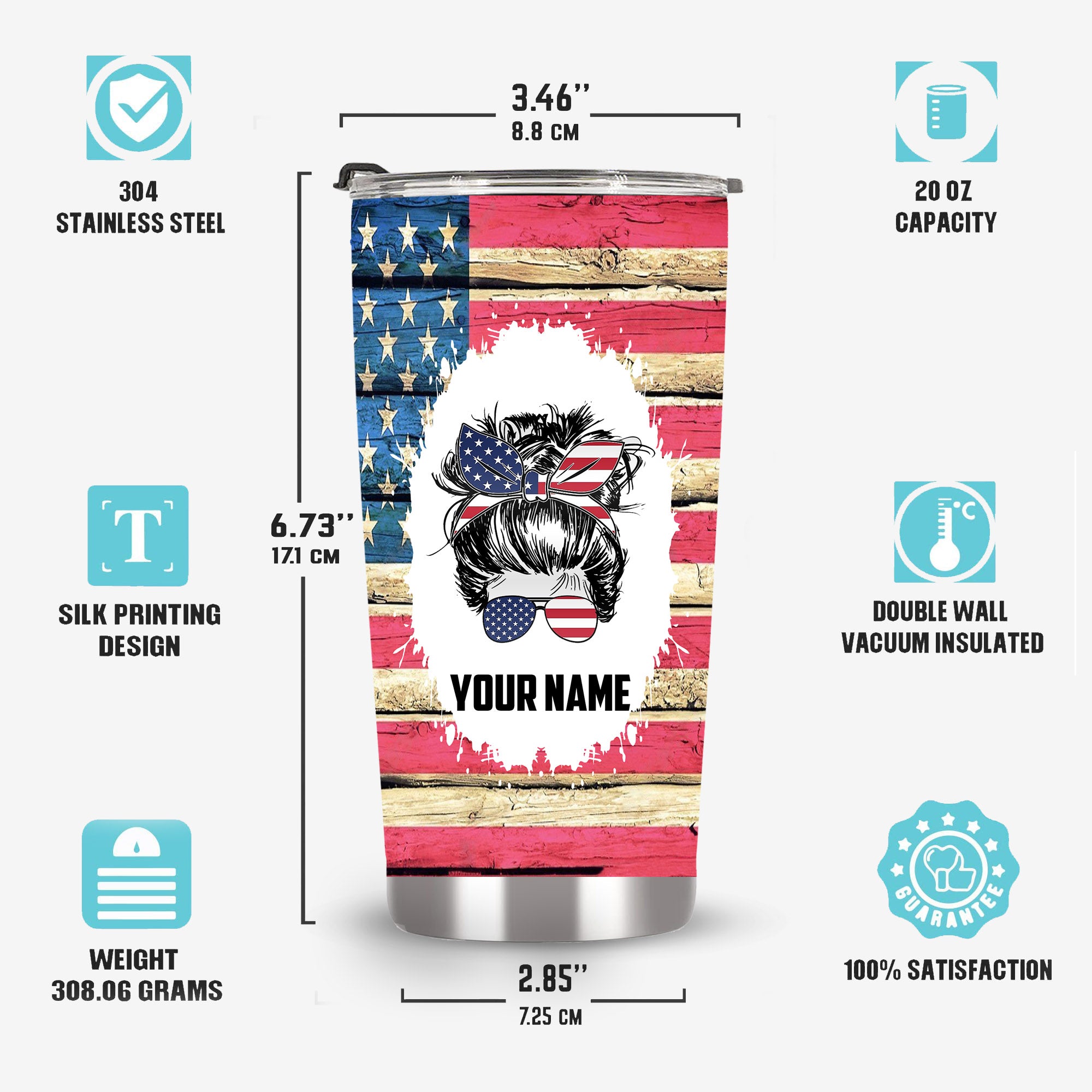 American flag tumbler, patriotic flag6