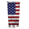 American flag tumbler, wood flag