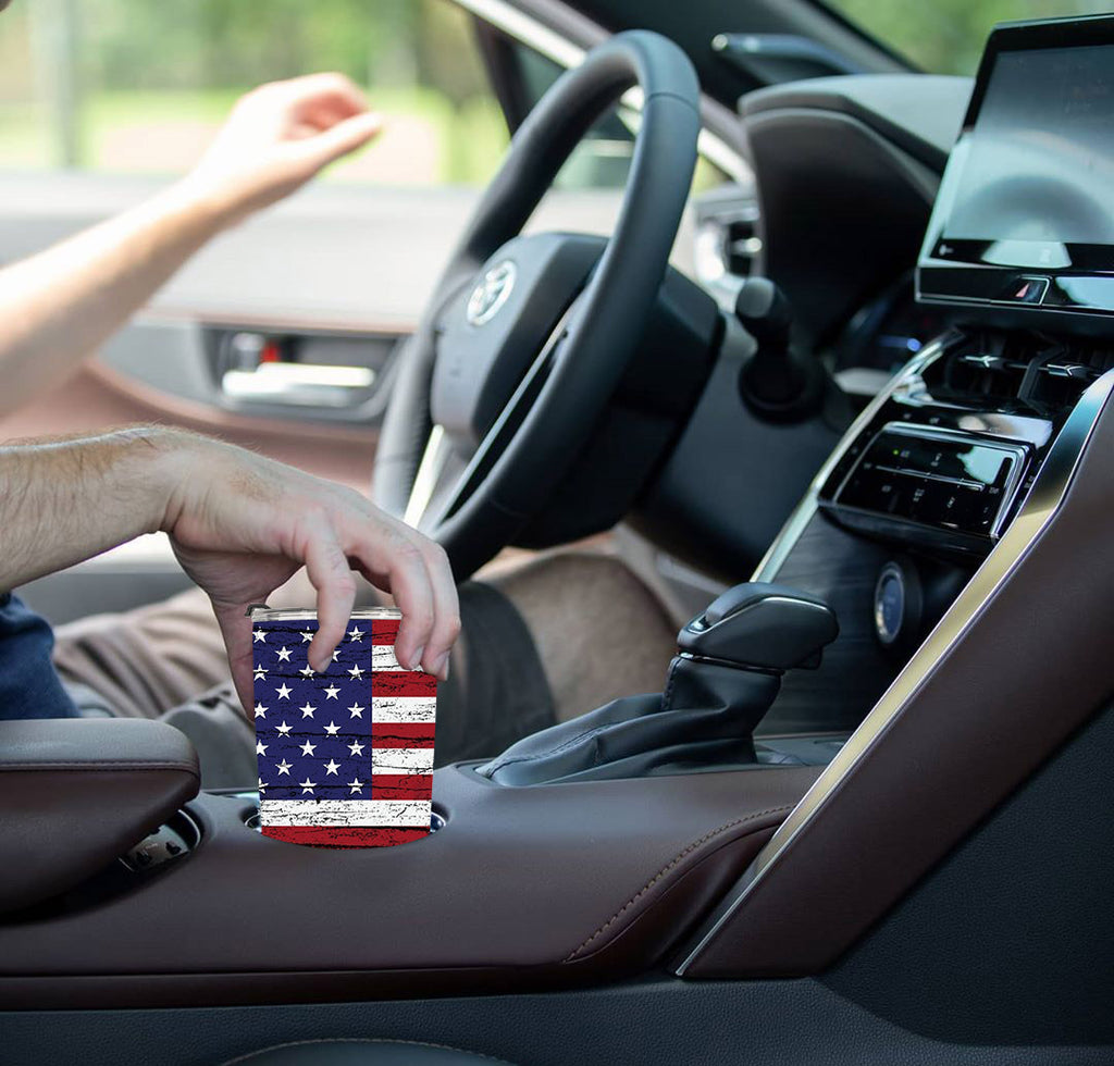 American flag tumbler, wood flag