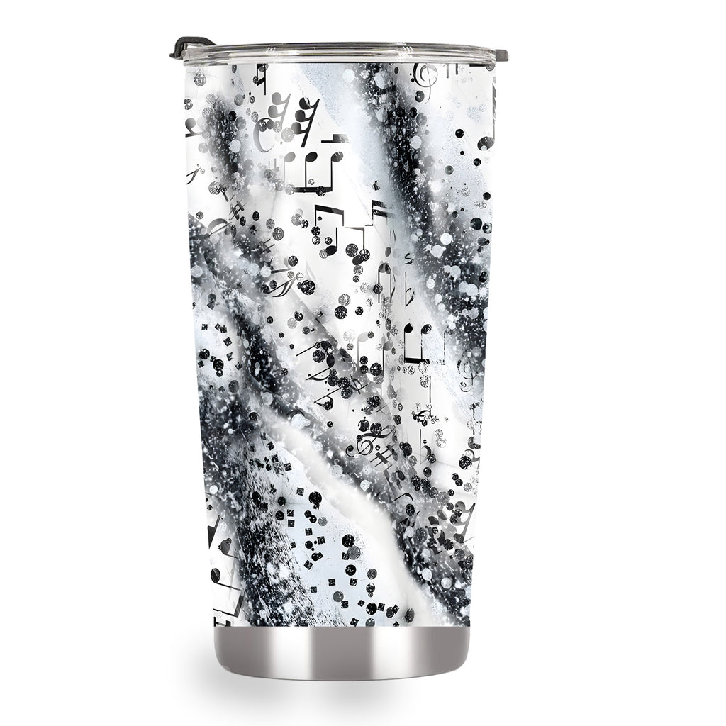 agate milky way black white music notes