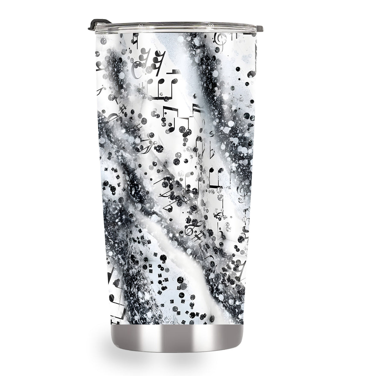 agate milky way black white music notes